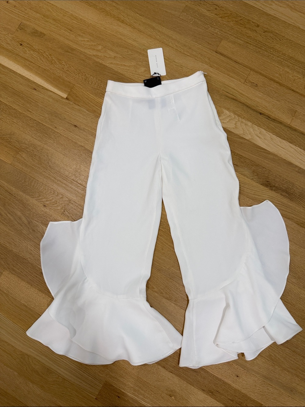 Zara white flair pants